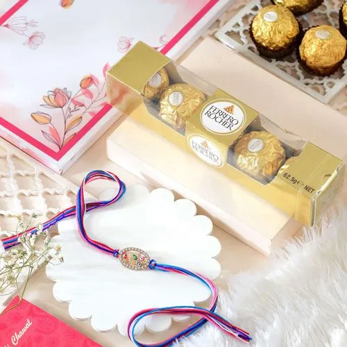 Elegant Rakhi with Ferrero Rocher