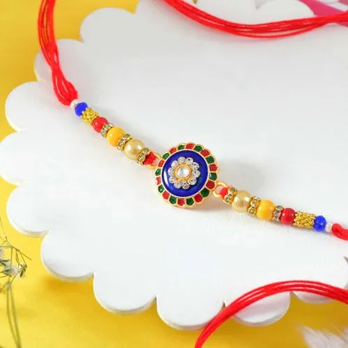 Festive Multicolor Floral Rakhi