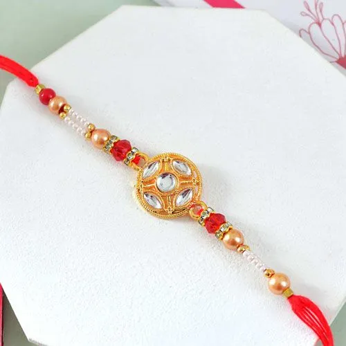 Heirloom Kundan Pearl Rakhi