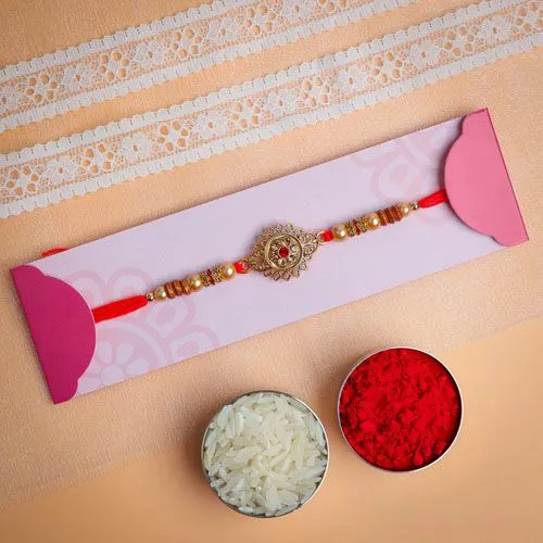 Golden Elegance Rakhi - For Australia