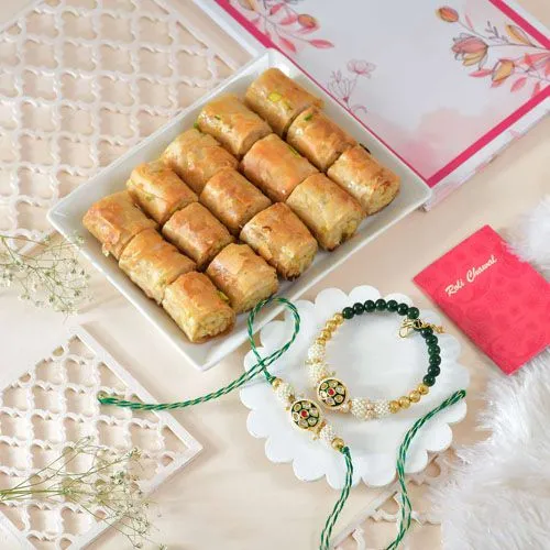 Bhaiya Bhabhi Rakhi with Baklava Treat