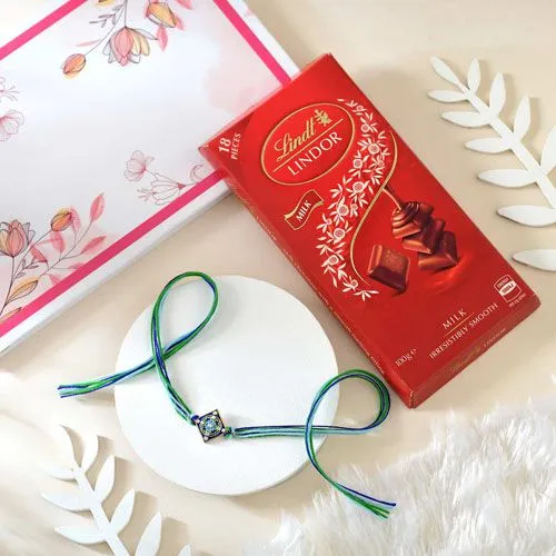 Rakhi and Lindt Chocolate Gift Set