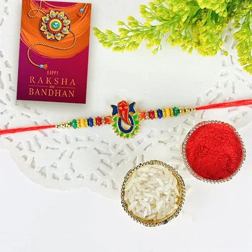 Ganesh Blessing Rakhi Gift