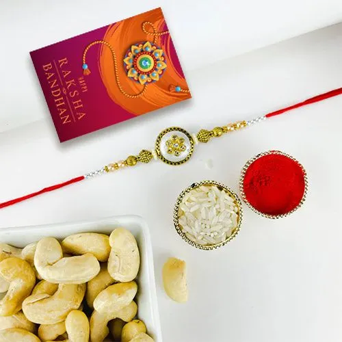 Alluring Rakhi with Cashew Delight