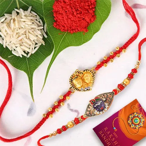 Radha Krishna Blessings Rakhi Set