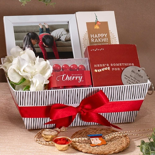 Cherry Dragee Rakhi Hamper