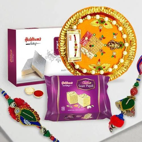 Haldirams Sweet with Rakhi for Bhaiya Bhabhi