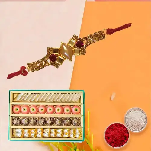 Rakhi with Assorted Sweets