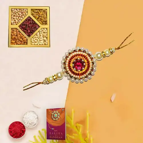 Premium Assorted Dry Fruits with Free Rakhi and Roli Tilak Chawal