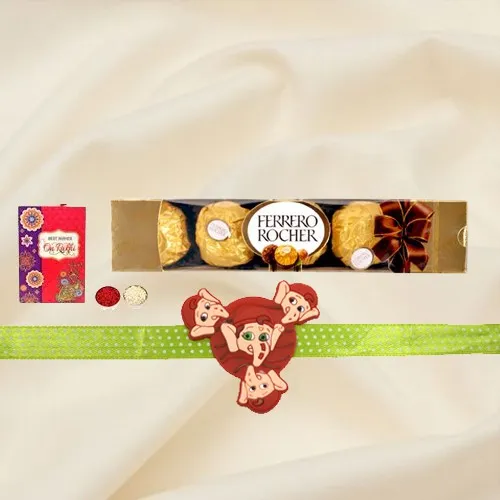 Amazing Ganesha Kids Rakhi with Ferrero Rocher