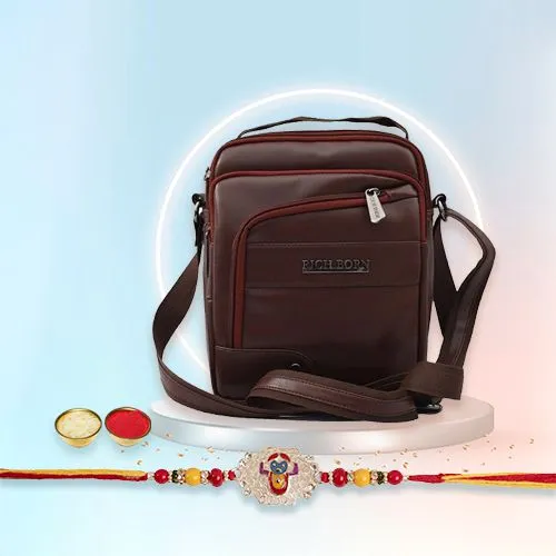 Crossbody Foam Sling for Gents in Dark Brown