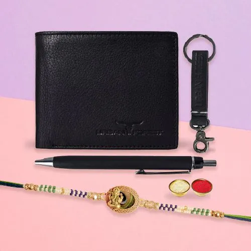 Fabulous Urban Forest Wallet with Keyring N Pen Trio for Men