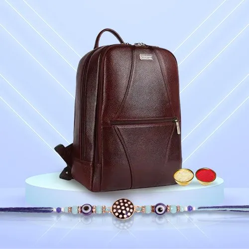 Stylish Leather Laptop Backpack