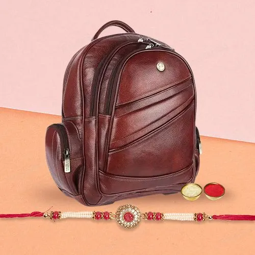 Stunning Leather Laptop Backpack