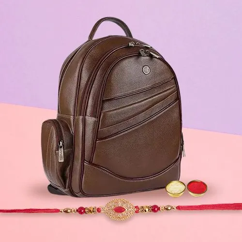 Fancy Leather Laptop Backpack