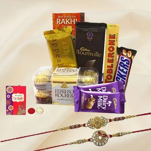 Handful of Chocolates with Fancy Rakhi