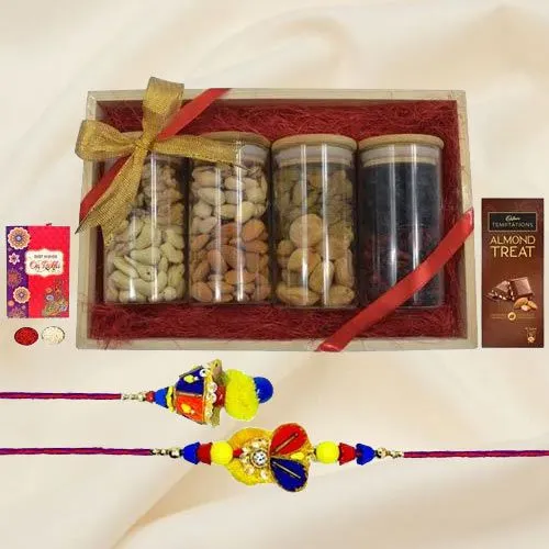 Dry Fruit Fiestas N Best Couple Rakhis