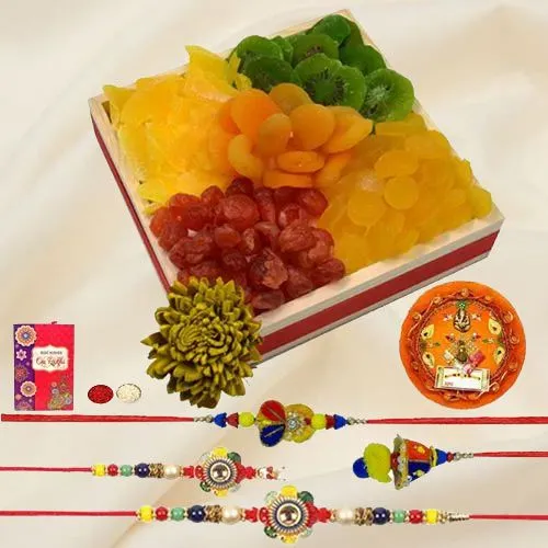 Couple Rakhi N Dried Fruits Sorted