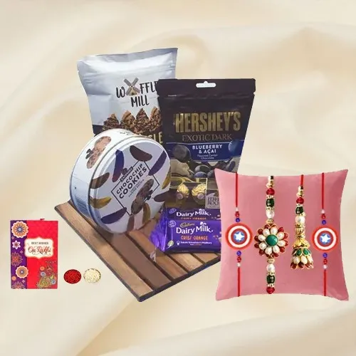 Choco Mania n Snacks Basket for Family Rakhi