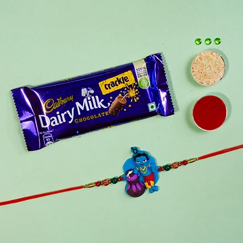 Elegant Krishna Rakhi with Chocolaty Bashes