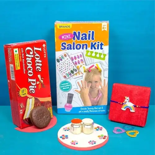 Classic Nail Saloon  N  Unicorn Rakhi Hamper