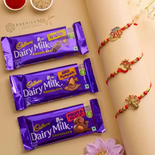 Premium Rakhi Set N Chocolates Galore