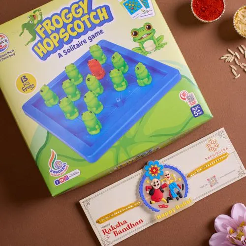 Fancy Motu Patlu Rakhi N Froggy Hopscotch Game Combo