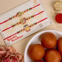 Festive Rakhi Set with Delicious Gulab Jamun