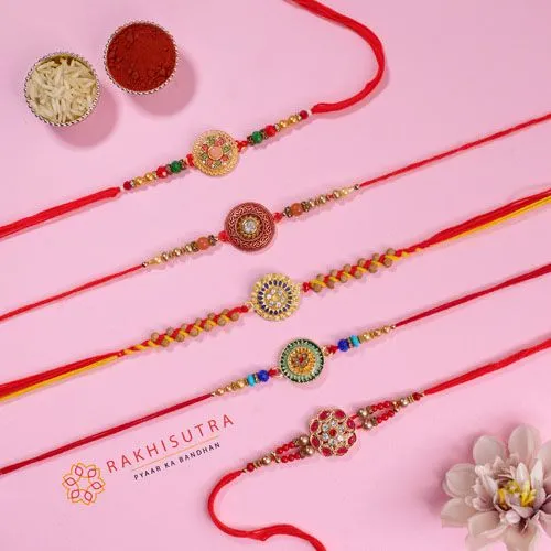 Exquisite Kundan Rakhi Ensemble