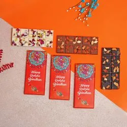 Festive Rakhi  N  Gourmet Chocolate Bars