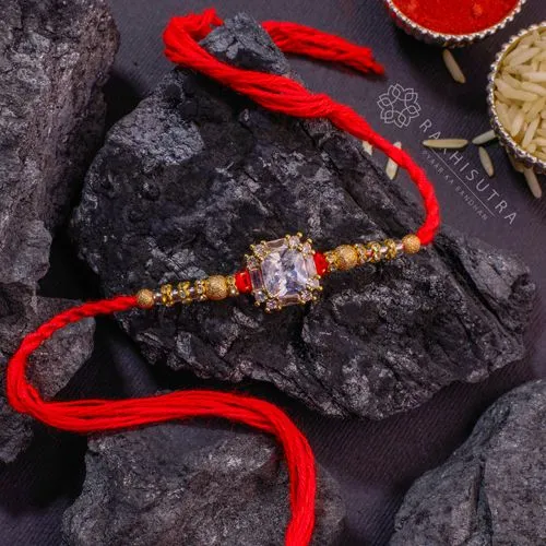 Stunning Kundan Rakhi Gift