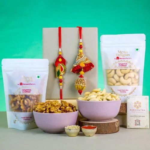 Elegant Rakhi  N  Nut Celebration Hamper