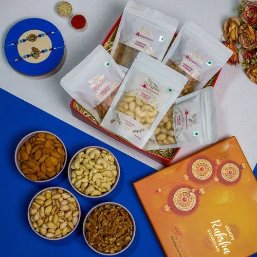 Kundan Rakhi N Premium Nutty Treats