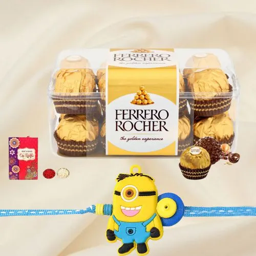 Cartoon Rakhi With Roblox Card And Ferrero Rocher (3 Pcs..)