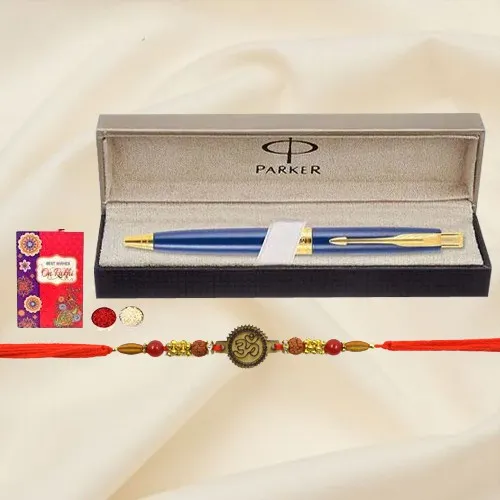 Exclusive Parker Aster Matte Pen with OM Metal Rakhi	