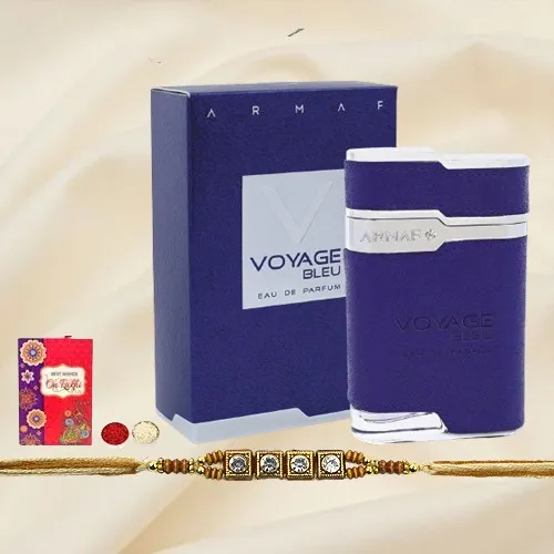 Armaf Voyage Bleu Perfume with Stone Studded Rakhi