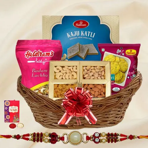 Sweets N Savory Rakhi Basket Hamper