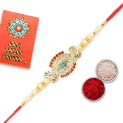 Chic Stone Studded Rakhi Set