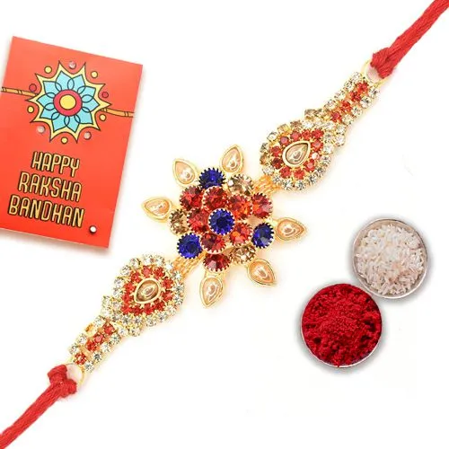 Sparkling Stone Rakhi Set