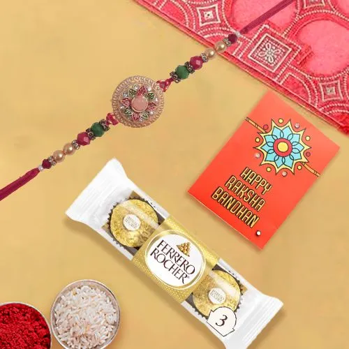 Elegant Rakhi With Ferrero Rocher