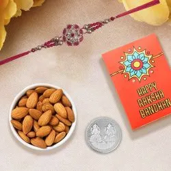 Traditional Rakhi Gift: Almonds & Coin